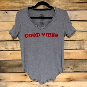 Good Vibes Striped Tee